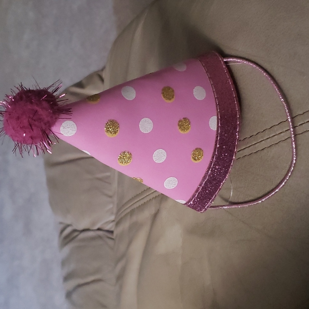 Top Paw pink pet birthday hat